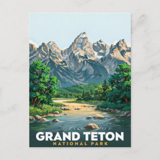 Grand Teton National Park Reise Postkarte