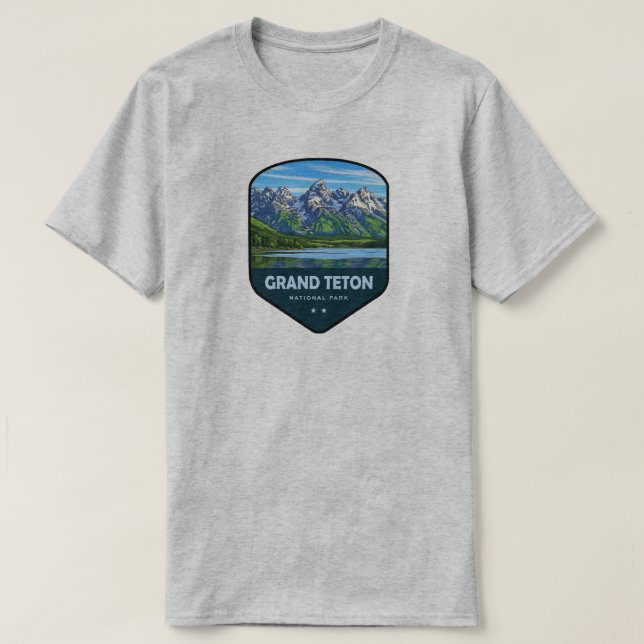 Grand Teton National Park Shield T-Shirt (Design vorne)