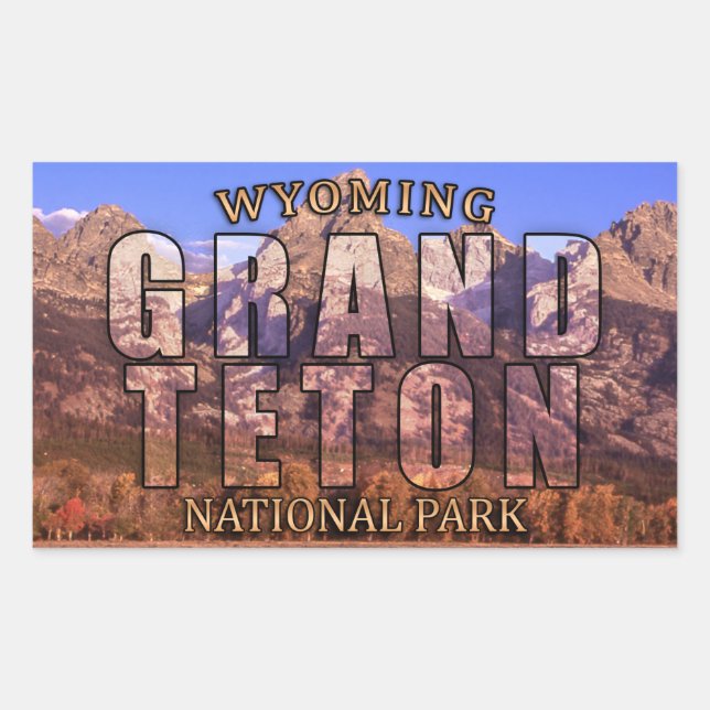 Grand Teton National Park Stickers (Vorderseite)