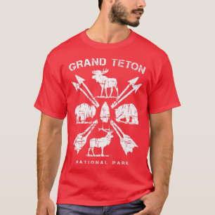 Grand Teton National Park und Elche Bären Buffalo  T-Shirt