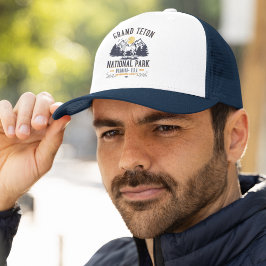 Grand Teton National Park Vintage Landscape Truckerkappe