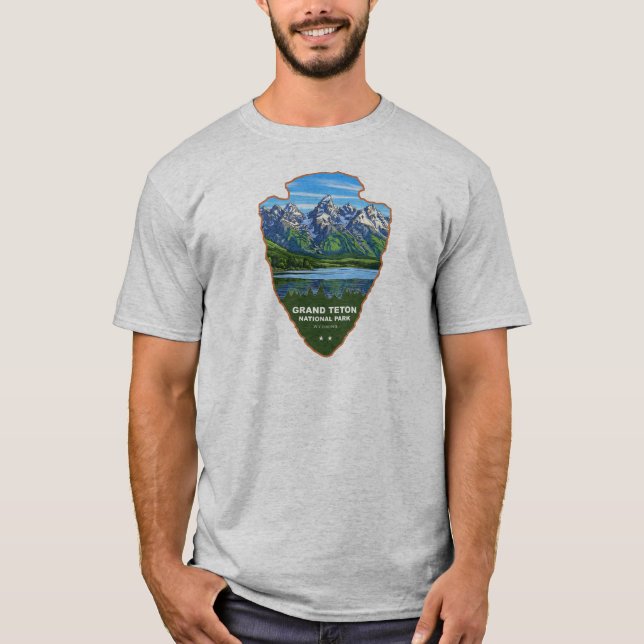 Grand Teton National Park Wyoming Arrowhead T-Shirt (Vorderseite)