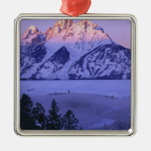 GRAND TETON NATIONAL PARK, WYOMING. USA. Nebel Silbernes Ornament