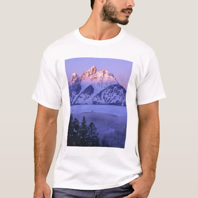 GRAND TETON NATIONAL PARK, WYOMING. USA. Nebel T-Shirt (Vorderseite)