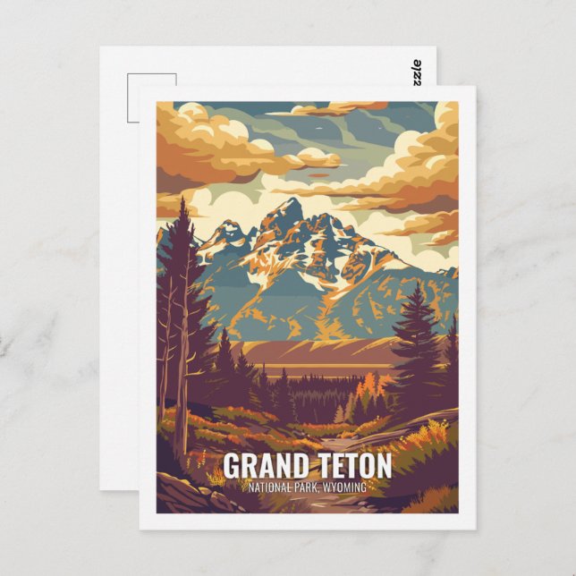 Grand Teton National Park Wyoming USA Postkarte (Vorne/Hinten)