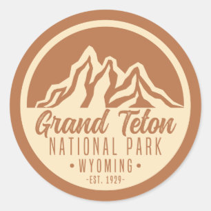 Grand Teton National Park Wyoming USA Runder Aufkleber