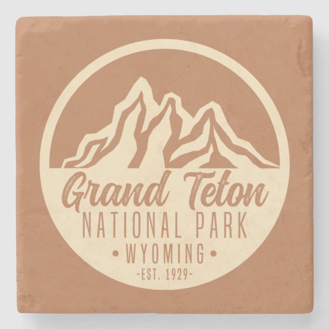 Grand Teton National Park Wyoming USA Steinuntersetzer (Vorderseite)