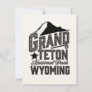 Grand Teton National Park, Wyoming Vintage Plakat