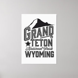 Grand Teton National Park, Wyoming Vintage Plakat Leinwanddruck