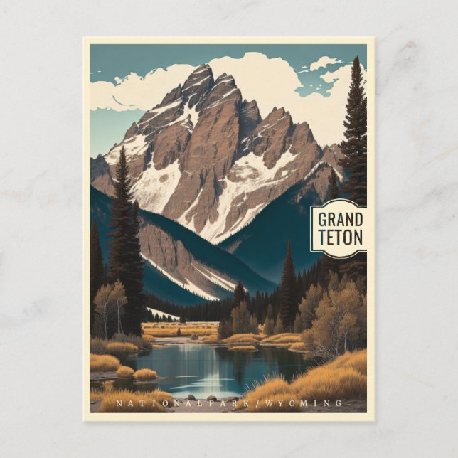 Grand Teton National Postkarte (Vorderseite)