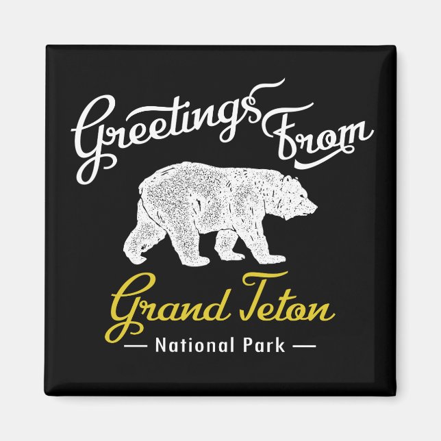 Grand Teton Nationalpark Bear Magnet (Vorne)