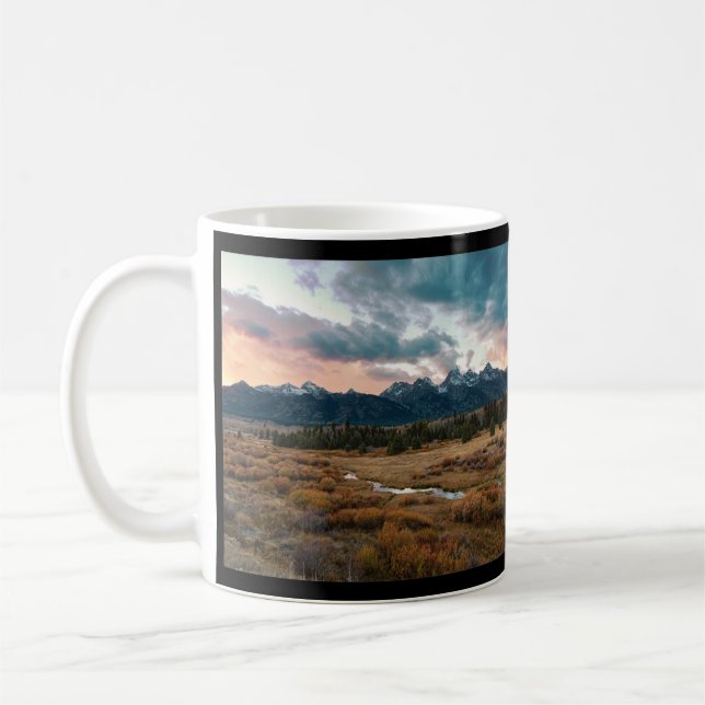 Grand Teton Nationalpark Beaver Pond Sunset Foto Kaffeetasse (Links)