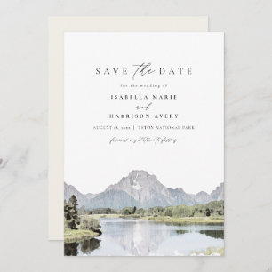 GRAND TETON Nationalpark Berg Save the Date Einladung