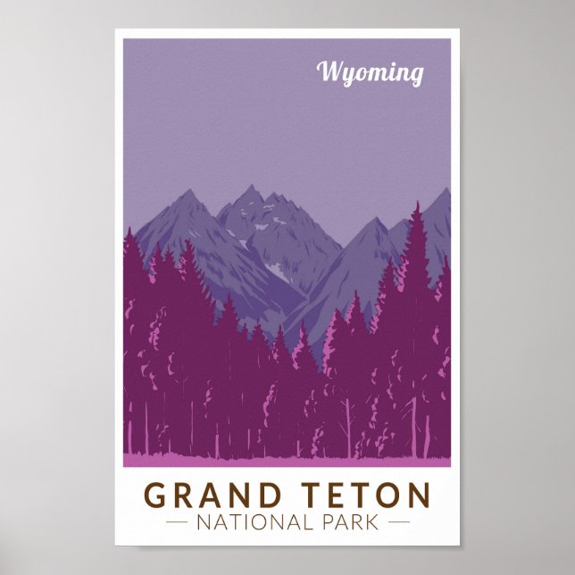 Grand Teton Nationalpark California Poster (Vorne)