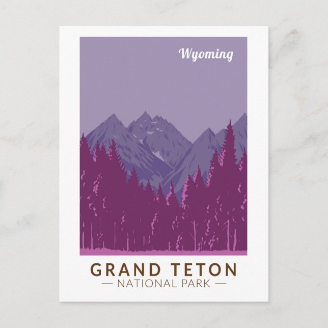Grand Teton Nationalpark California Postkarte (Vorderseite)