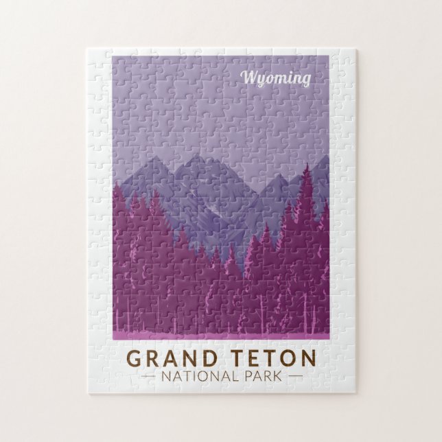 Grand Teton Nationalpark California Puzzle (Vertikal)