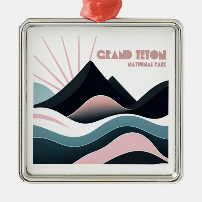 Grand Teton Nationalpark Colored Hills Ornament Aus Metall (Vorne)