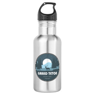 Grand Teton Nationalpark Deer Edelstahlflasche