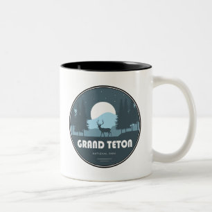 Grand Teton Nationalpark Deer Zweifarbige Tasse
