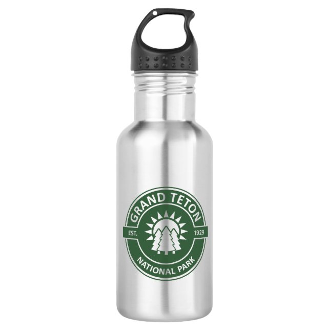 Grand Teton Nationalpark Edelstahlflasche (Vorderseite)