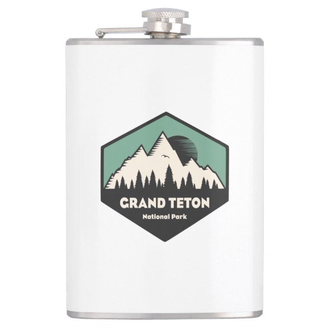 Grand Teton Nationalpark Flachmann (Vorderseite)