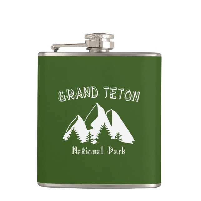Grand Teton Nationalpark Flachmann (Vorderseite)