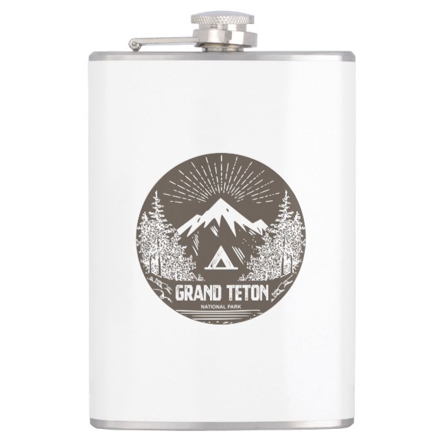 Grand Teton Nationalpark Flachmann (Vorderseite)