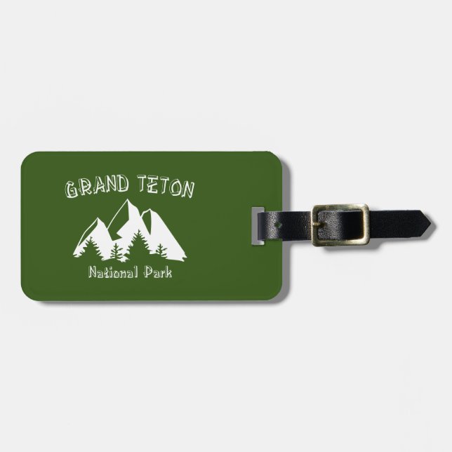 Grand Teton Nationalpark Gepäckanhänger (Vorderseite horizontal)