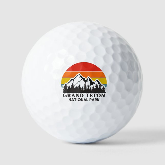 Grand Teton Nationalpark Golfball (Vorderseite)