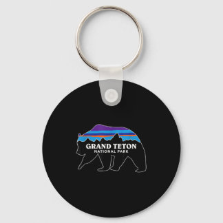 Grand Teton Nationalpark Grizzlybär Minimalist Schlüsselanhänger