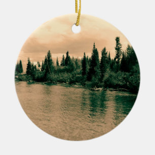 Grand-Teton-Nationalpark. Großartige Landschaft Keramik Ornament