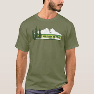 Grand Teton Nationalpark Grüne Streifen T-Shirt