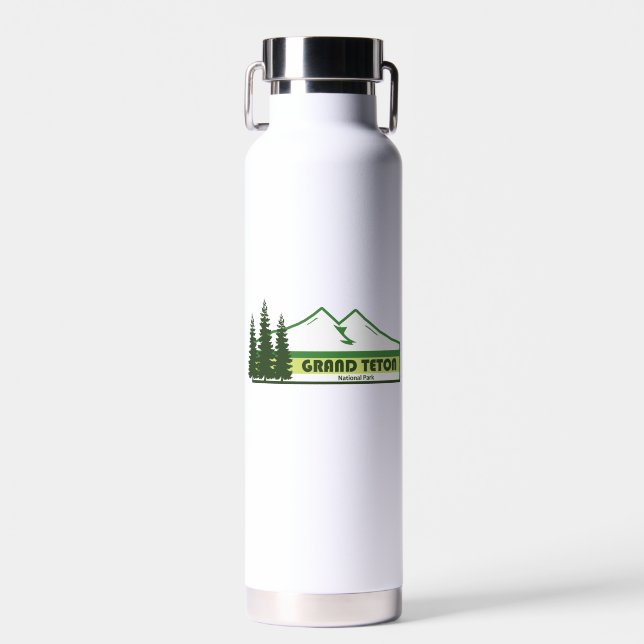 Grand Teton Nationalpark Grüne Streifen Trinkflasche (Vorne)