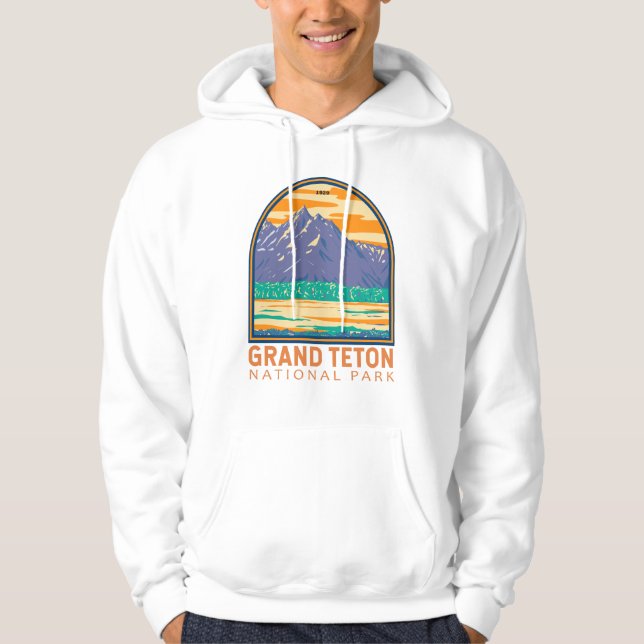 Grand Teton Nationalpark im Frühjahr Vintag Hoodie (Vorderseite)