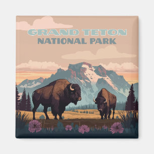 Grand Teton Nationalpark Jackson Wyoming Mountain Magnet