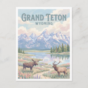 Grand Teton Nationalpark Jackson Wyoming Postkarte