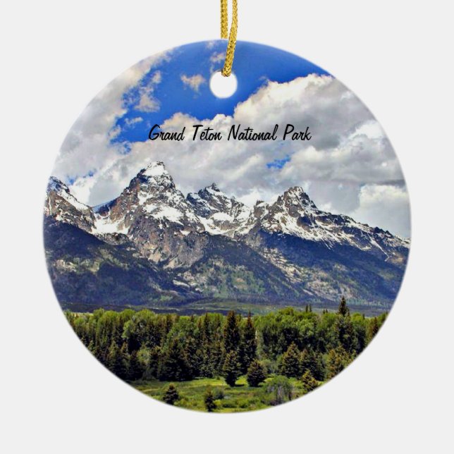 Grand Teton Nationalpark Keramik Ornament (Vorne)