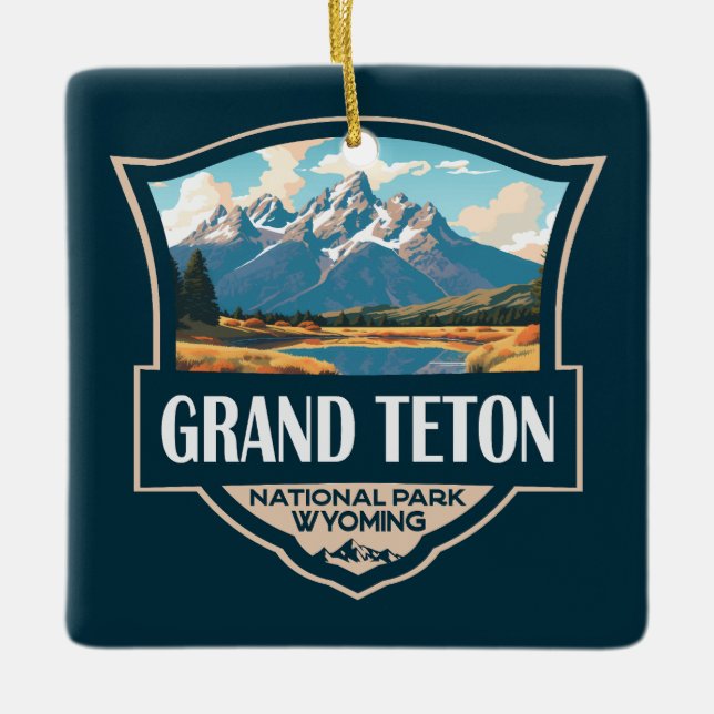 Grand Teton Nationalpark Keramikornament (Vorderseite)