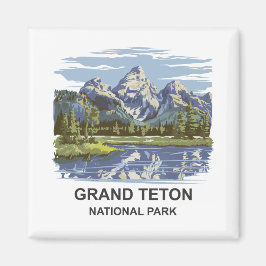 Grand Teton Nationalpark Landschaft Magnet