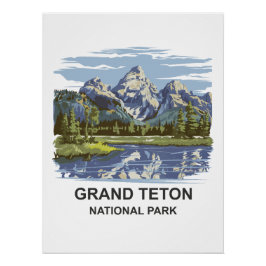Grand Teton Nationalpark Landschaft Poster