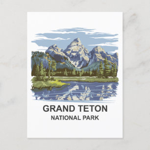 Grand Teton Nationalpark Landschaft Postkarte
