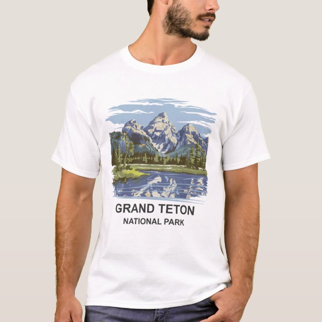 Grand Teton Nationalpark Landschaft T-Shirt (Vorderseite)