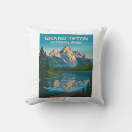 Grand Teton Nationalpark Landschaftsbild Kissen