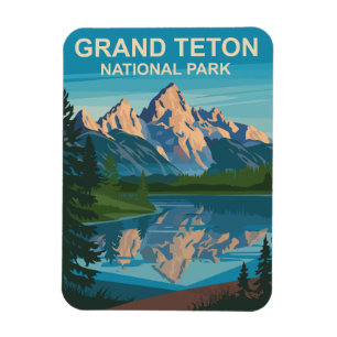 Grand Teton Nationalpark Landschaftsbild Magnet