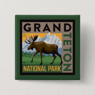 Grand Teton Nationalpark Moose Button