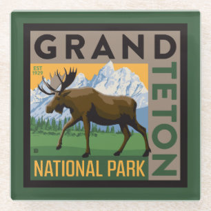 Grand Teton Nationalpark Moose Glasuntersetzer
