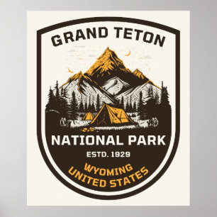 Grand Teton Nationalpark Natur und Natur Poster