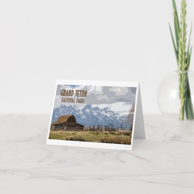 Grand Teton Nationalpark Note Card Dankeskarte (Vorderseite)