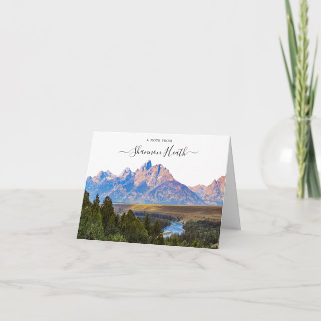 Grand Teton Nationalpark Personalisierte Karte (Vorderseite)