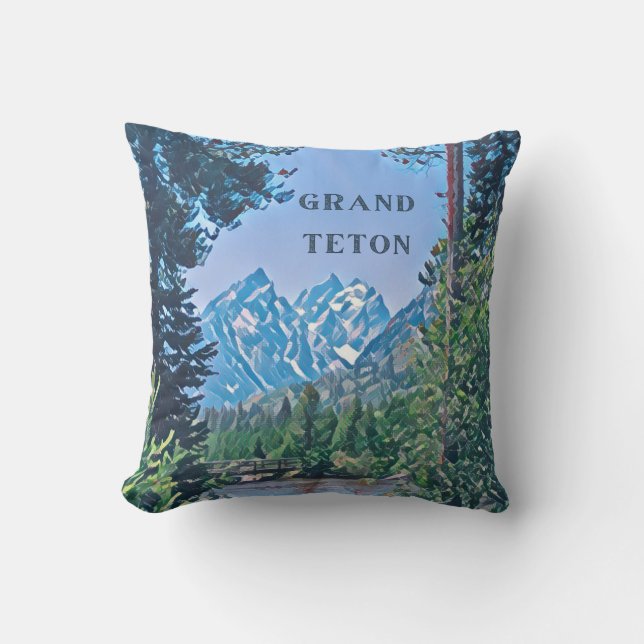 Grand Teton Nationalpark Pillow Kissen (Vorderseite)